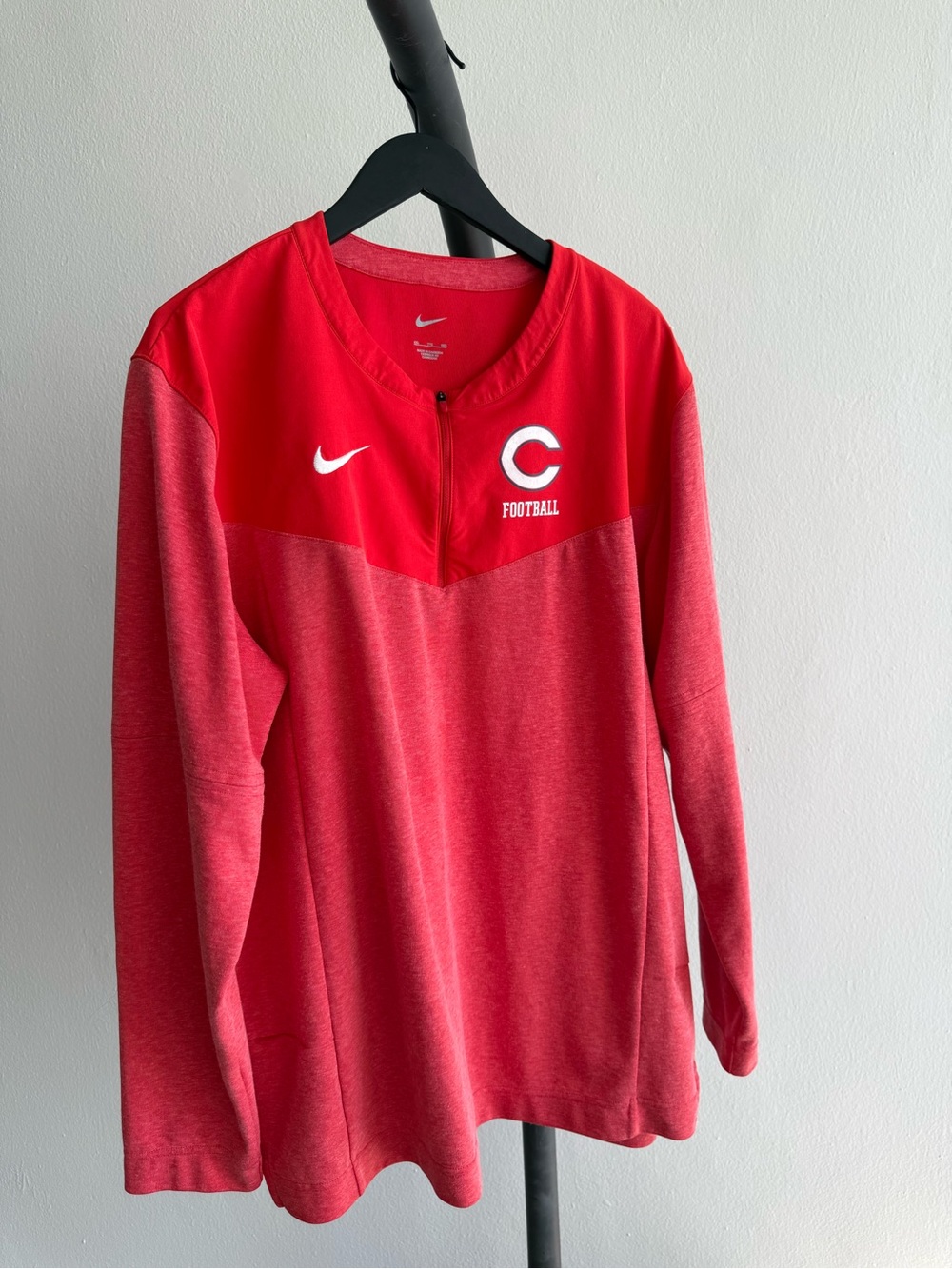 Nike Red Men’s Football Quarter-Zip Pullover